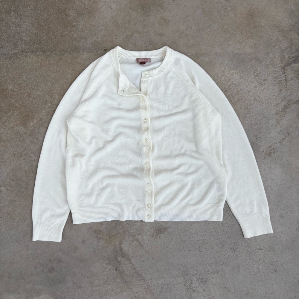 White Stag White Cardigan Sweater